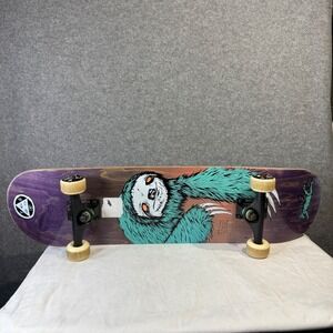 Sloth Graphic Skateboard Complete Purple Brown Street Skate‎ Boarding
